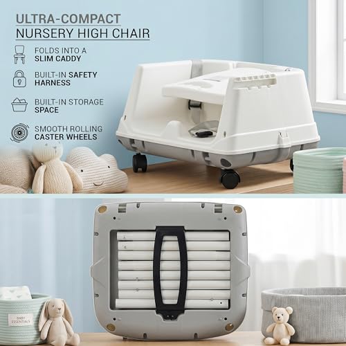 Image of Baybee 4 in 1 Convertible High Chair for Kids | Foldable Baby Feeding Chair with Safety Harness, Adjustable Tray, Booster Seat | Easy to Clean, Portable Dining Chair (Grey)