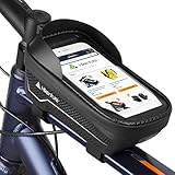 ✔ 𝐅𝐞𝐬𝐭𝐞 𝐇𝐚𝐧𝐝𝐲𝐡𝐚𝐥𝐭𝐞𝐫𝐮𝐧𝐠 𝐟ü𝐫 99% 𝐇𝐚𝐧𝐝𝐲𝐬 - Diese Fahrrad Rahmentasche ist geeignet für alle iPhones(4 bis 11) und 99% andere Smartphones bis zu 6,5 Zoll wie z.B Huawei P20/P30 Lite, Samsung a50/a40/Galaxy, Sony Xperia, Nokia usw. Zusätzliche und verbesserte Gummizüge im Innenbereich vermeidet ein unnötiges Gleiten auch für kleine Handys.