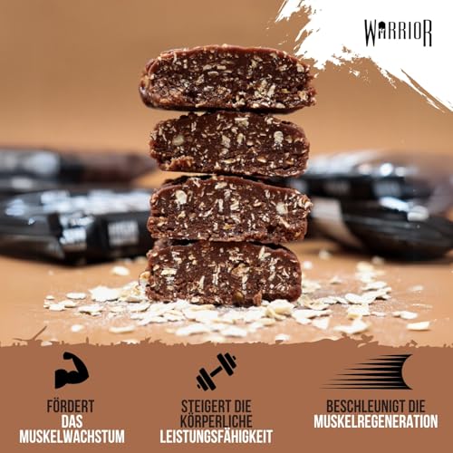 Warrior Raw Proteinriegel 12 x 75 g – Doppelte Schokolade 12 Riegel, ballaststoffreich, mit Protein & Hafer… – Ansicht 4