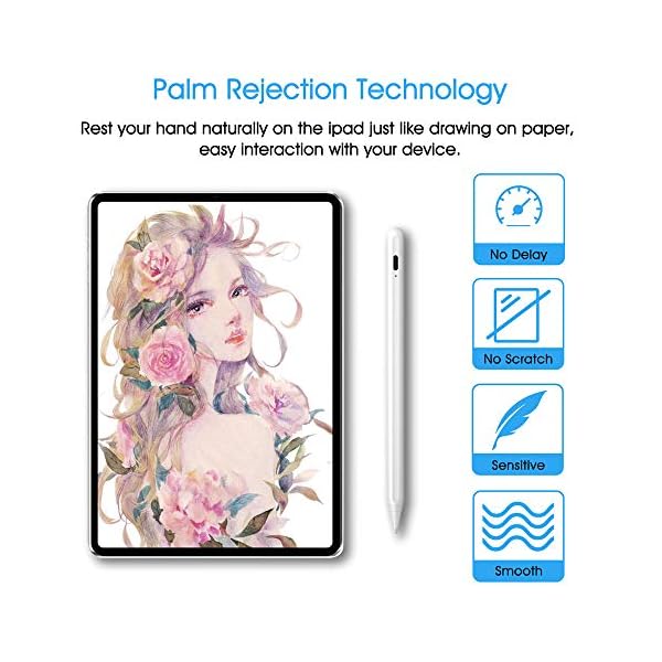 Cisteen Stylus Stift mit Handflächenabweisung & Neigungssensor, Stylus Pencil kompatibel mit Apple iPad 10./9./8./7./6… – Bild 3