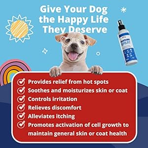 Soothing spray natural moisturizer flushes out root cause of itching and scratching hot spot relief for dogs with bioflavin extract made for all dogs and in the usa 4 fluid ounces  urban country home decor