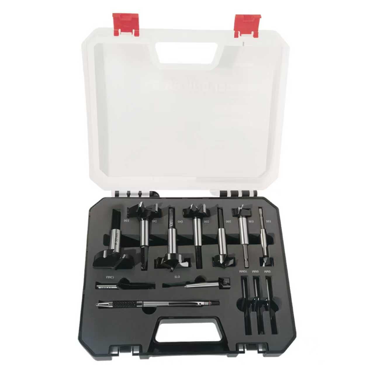 CSOOM Set di 13 seghe a tazza in metallo duro per legno – Utensili di foratura precisi con gambo rotondo ed esagonale, adatti per la lavorazione del legno, interni e progetti fai da te