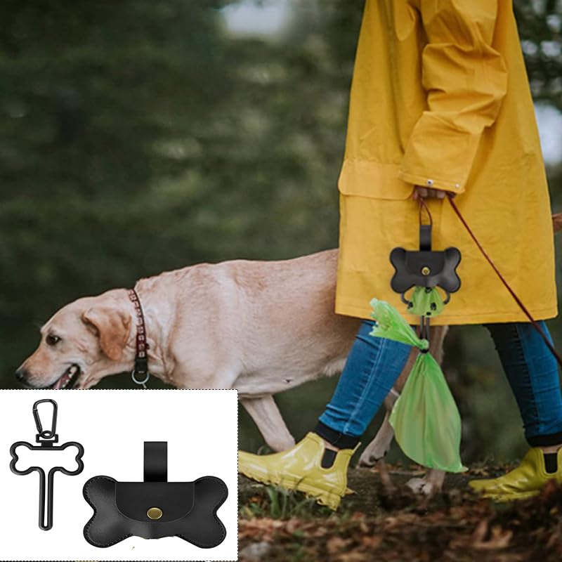 Dispenser Sacchetti Per Cane Per Guinzaglio - Portaborsa Escrementi Con Clip - Foto 4