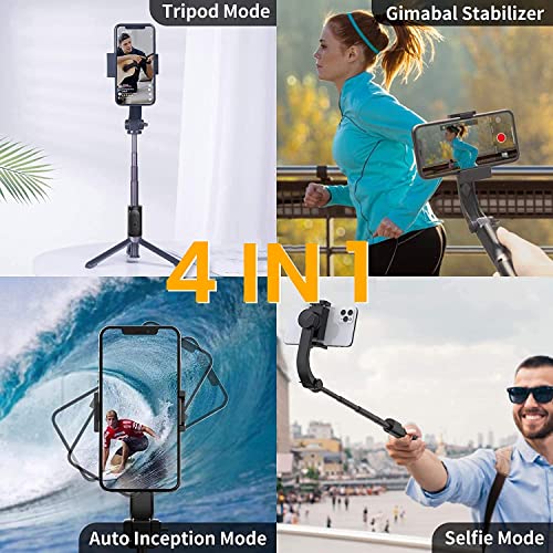 WeCool G1 Selfie Stick with Tripod Stand with Gimbal 1-Axis Stabiliser with Facial Tracking, This Action Camera Gimbal Compatible with All Smart Phones, Portable and Foldable for Android & iPhone. - Image 4
