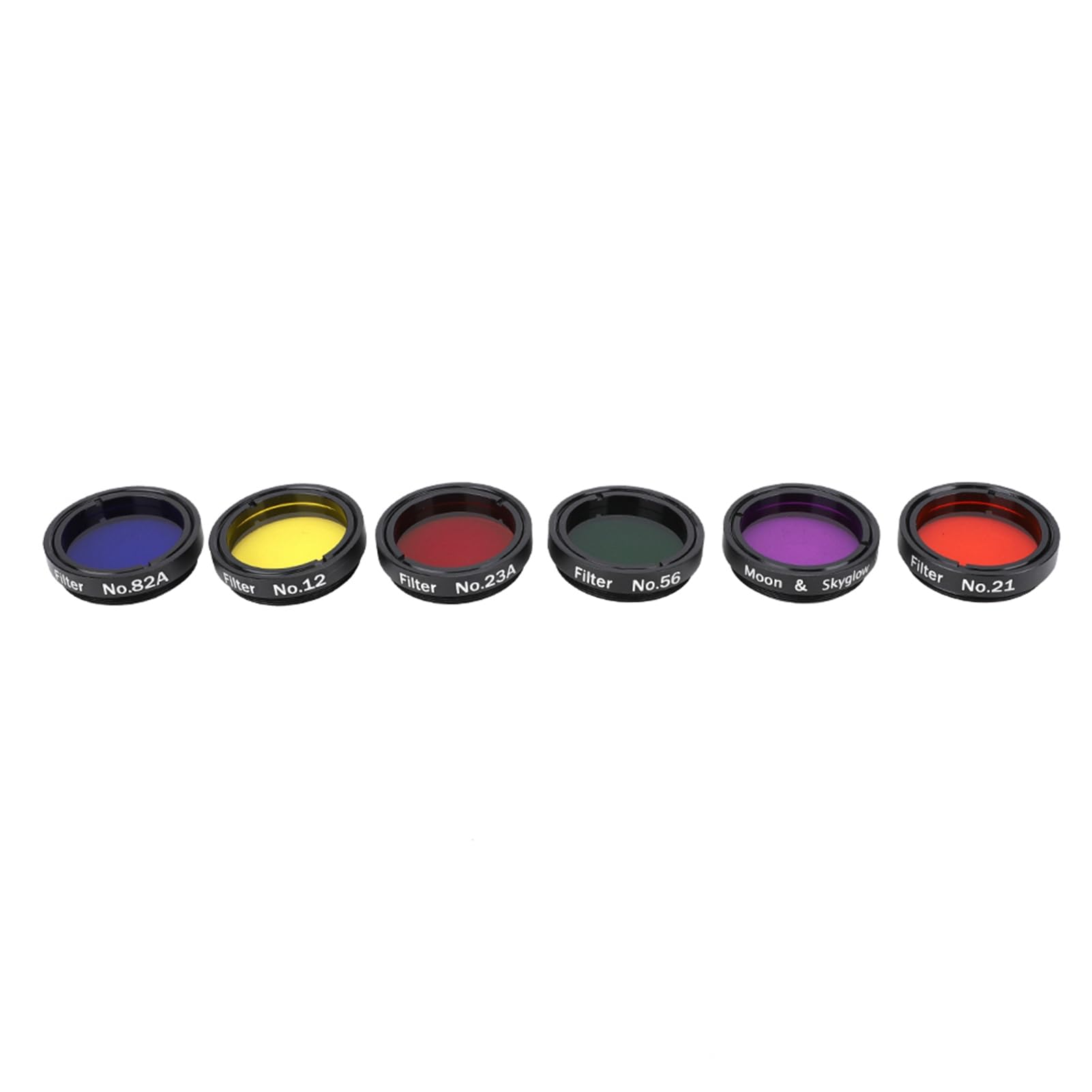 6 Pcs 1.25inch Telescope Eyepieces Filter Colorful Lens Filter Kit Colorful Telescope Filter Kit with Storage Box for Telescopes Eyepieces