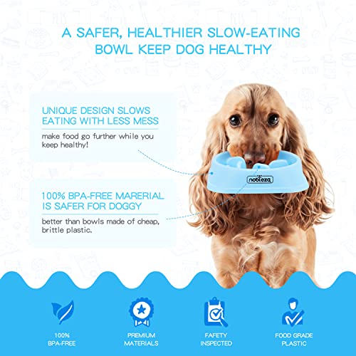 Nobleza Hundenapf für Große Hunde - Interaktiver Fressnapf, Anti-Schling Napf Rutschfest, Haltbarer und Ungiftiger Futternapf Groß
