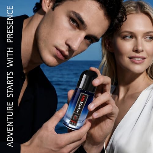 Image of Pheromone Cologne for Men Spray Intense. Pheromones Infused Perfume for Men. Long Lasting Formula. Premium Scent Travel Size 0.66 Fl Oz (20ml)