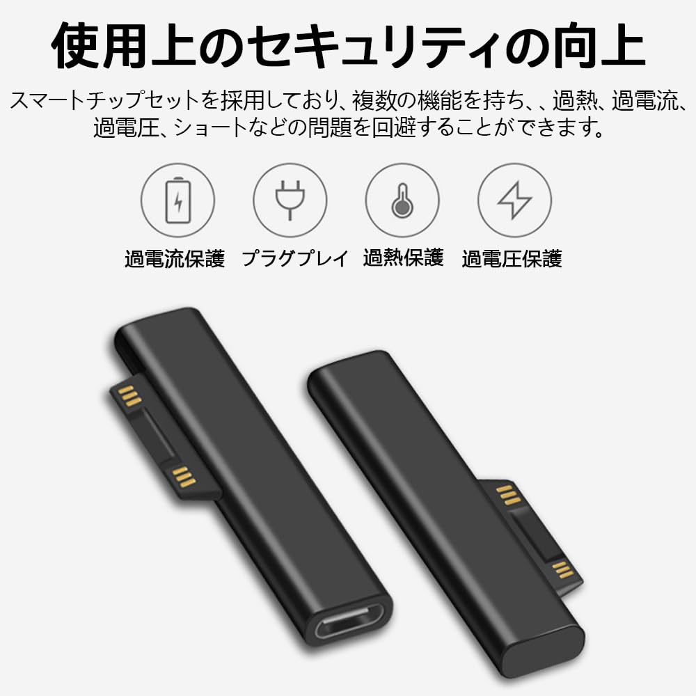 Amazon.co.jp: Surface 充電器 Type-C充電器必要 65W高速充電 USB PD