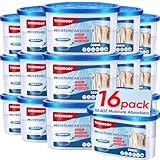 16 Pack Moisture Absorbers, 10.6 OZ Humidity Absorber Bucket, Moisture Absorbers for Closet, Dehumidifier Bucket for Wardrobes, Kitchens and Bathrooms, Fragrance Free Humidity Absorber
