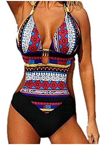 Très Chic Mailanda Femme Maillots de Bain 1 Pièce Tankinis pour Femme (S, Rouge) Cover