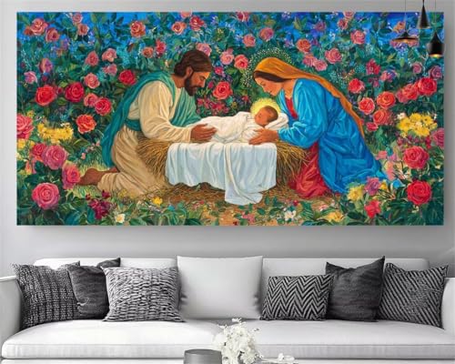 Peinture Diamant Adulte Grand Format 100x300 Canvas Broderie Point de Croix