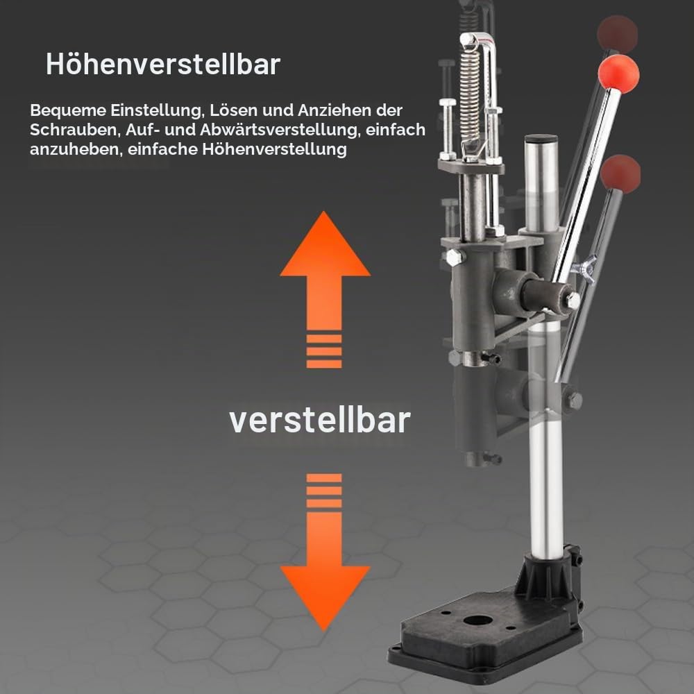 Kleine manuelle Pressstanzmaschine, Leder-Lochpresse, Stanzmaschine, Stanzwerkzeug für DIY-Lederhandwerk, Stanzen von Löchern mit Bohrfutter
