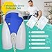 Wearable Urine Collector for Elderly Men with Silicone Pouch, Adjustable Fixing Pants, Urinary Bag Set and 1.2m Drain Tube, Elderly Men Blue