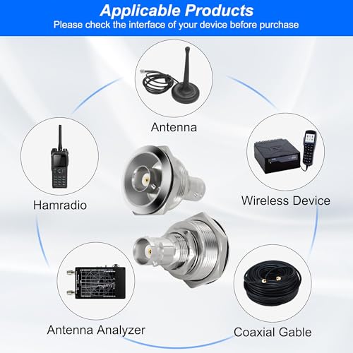 Adaptador Conector BNC Hembra a Hembra Panel 2 Pzs miniatura 7