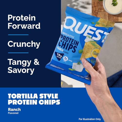 Image of Quest Nutrition Ranch Tortilla Style Protein Chips, 12 Count