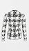 Proenza Schouler White Label Women's Jacquard Long Sleeve Knit Top, Black/Cream, Medium
