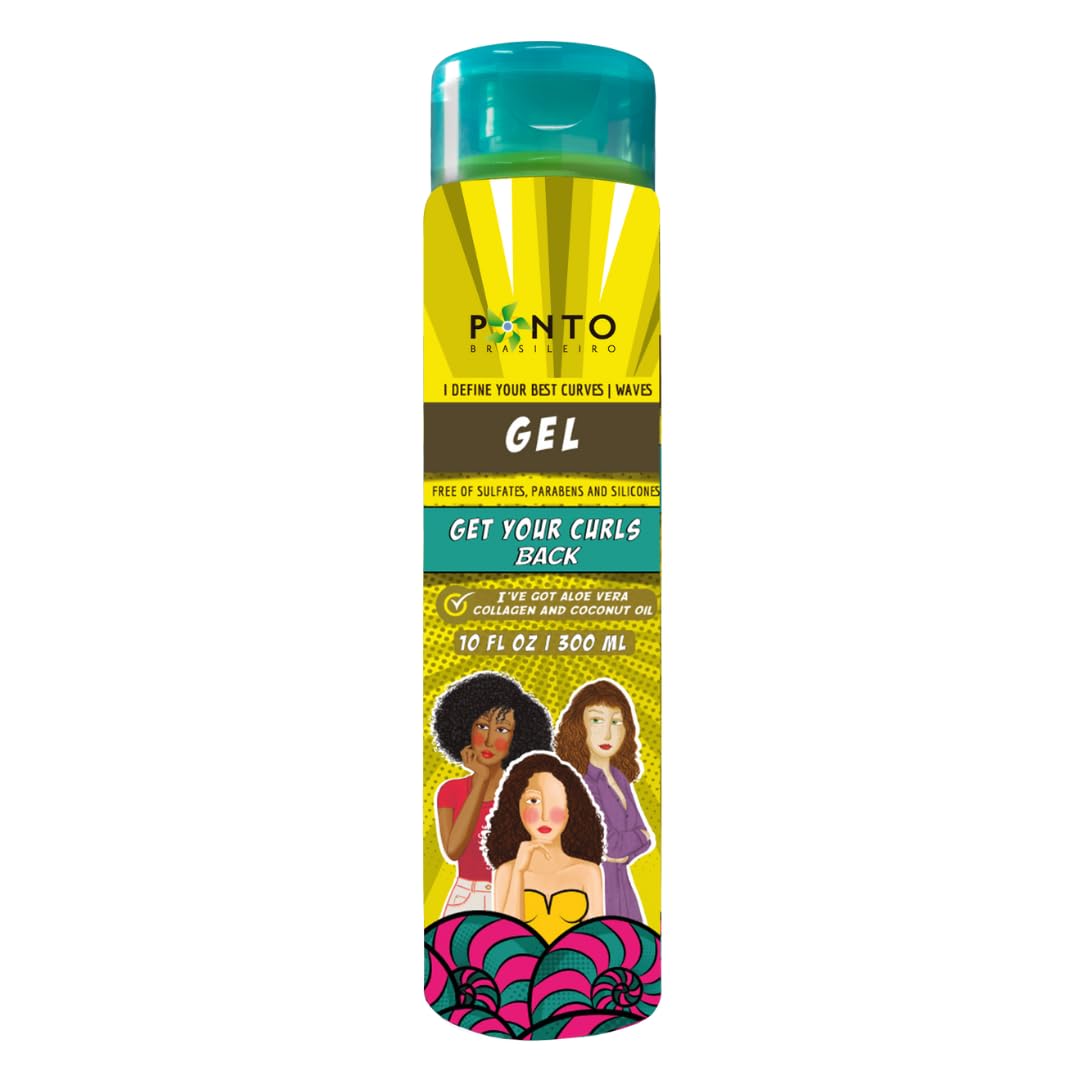 Ponto Brasileiro Hair Styling Agent Gel - 300ml, Curly Hair, Chemicals Free