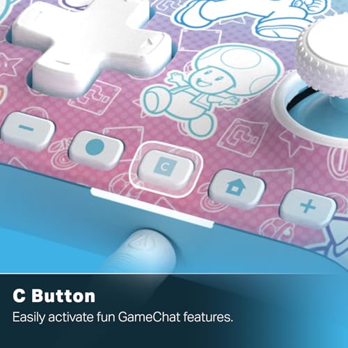 Image of PowerA Advantage Wired Controller for Nintendo Switch 2 - Mushroom Kingdom, Officially Licensed, Hall Effects, Mappable Buttons, Pro Controller, C Button, On-board Audio Controls