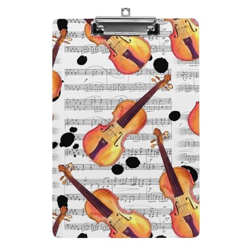 クリップボード バイオリン 音楽 A4 用箋挟み バインダー ファイルボード ファイルボード スケッチボード 文房具 軽量 おしゃれ