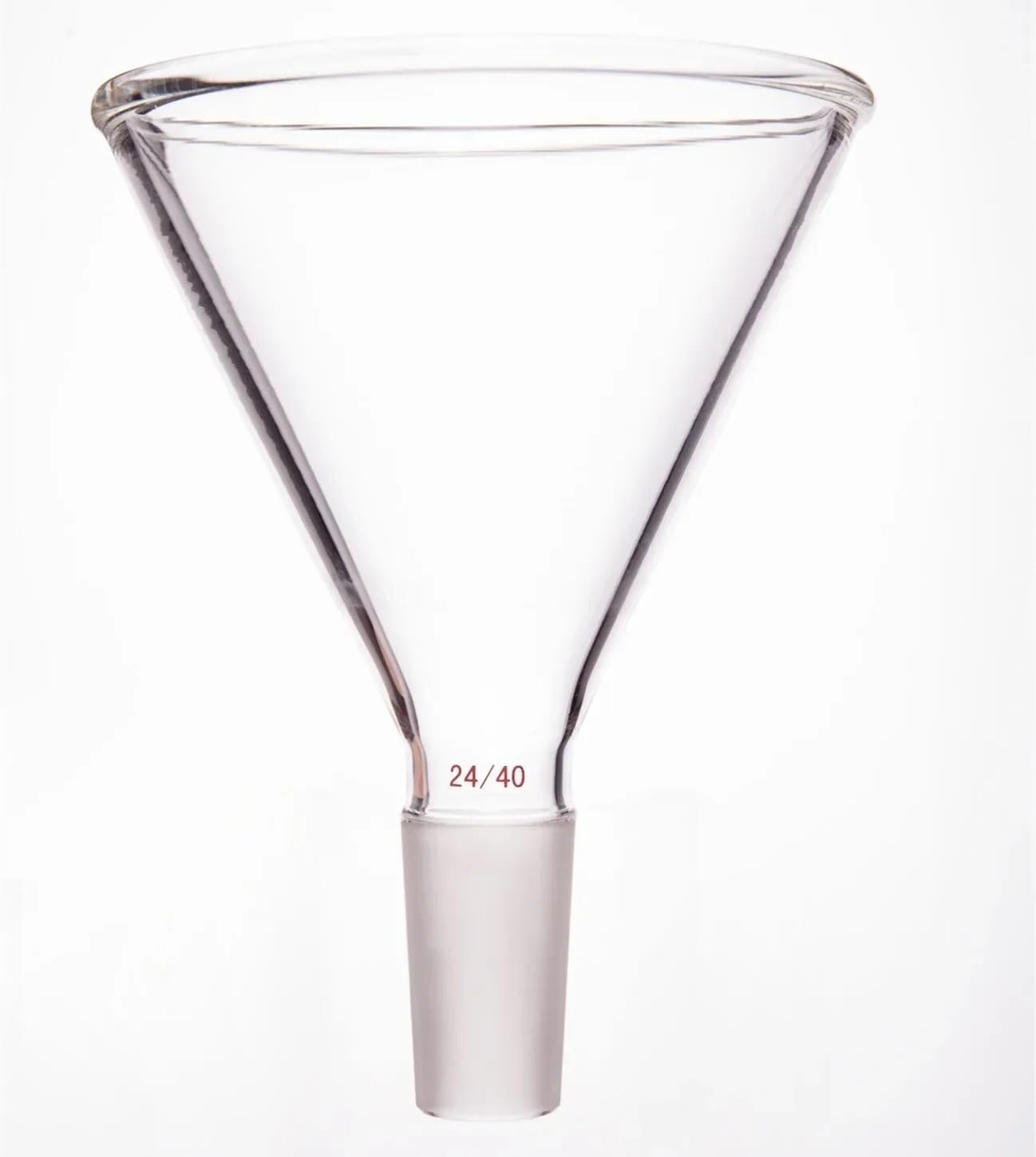 60 Degree Triangular Glass Funnel 2mm Thick for Lab Liquid Transfer | Transparency borosilicate glass funnel with smooth surface and firm welding(19 22 100mm)