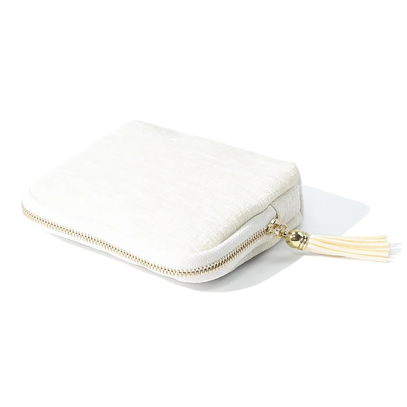 FDzkrtvm Transparent Jewelry Storage Book, Jewelry Bag Multicolor Multiple Compartments Travel Clutch Zipper(White)