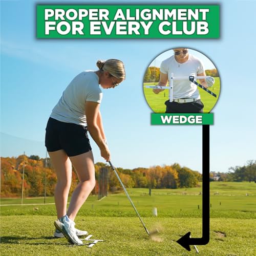 Golf Alignment Training Mat for Left & Right Handed Golfers