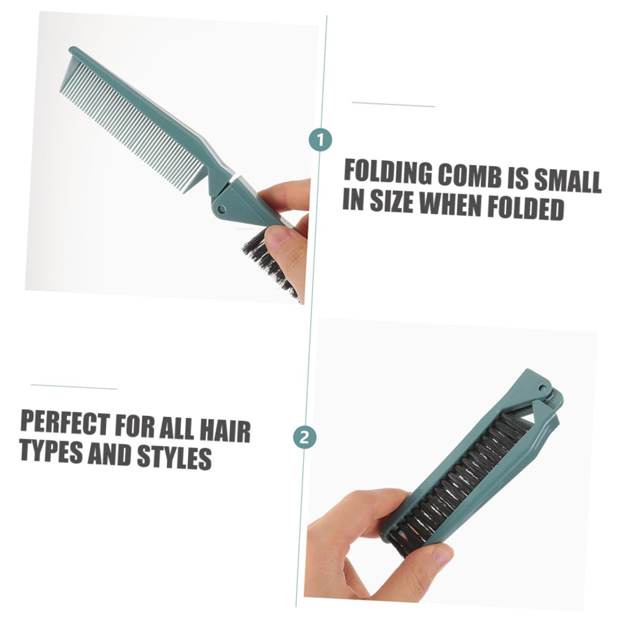 Beavorty 20 Stück Doppelzahn Klappkamm Reisebürste Für Damen Kompakte Haarbürste Mini Haarbürste Bürste Für Haare Faltbare Reise Rundbürste Mini Bürste Reise