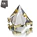 H&D HYALINE & DORA Pyramid Prism Paperweight 2.4