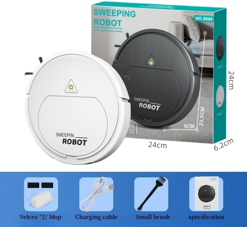 Robot Vacuum Cleaner One-Touch Start Slim Design for Pet Hair & Hard Floors