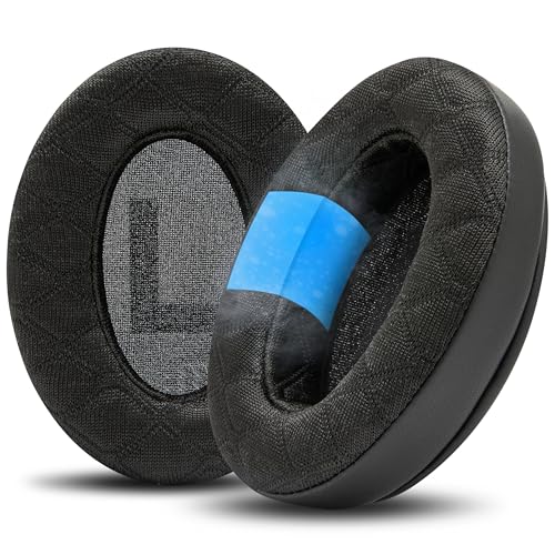 WC Freeze V2 Cloud - Angled Cooling Gel Earpads Compatible with HyperX Cloud Series by Wicked Cushions | Angled Pads for Extreme Comfort New Freeze V2 Cooling Fabric Extra Thick | Black