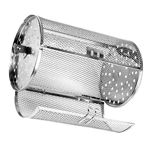Happyyami 1pieza Cesta De Asar De Inoxidable Jaula para Parrilla Utensilio De Cocción Conveniente para Asar Nueces y Castañas Picnics y Reuniones Familiares