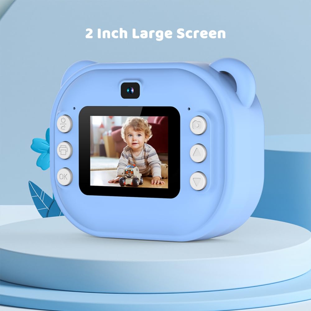 Fotocamera Istantanea Per Bambini - 24 MP, Schermo IPS 2,4 Pollici - Stampa Senza Inchiostro Con Carta Termica - Foto 4