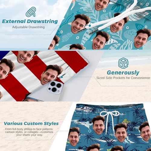 Custom Swim Trunks Men - Personalized Swim Trunks for Men, Custom Shorts with Photo, Customized Gifts for Boyfriend3