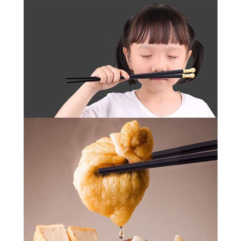 Bacchette Lavabili in lavastoviglie, Set di Bacchette, 10 Paia di Bacchette in Stile Giapponese, Cinese e Coreano, Regalo, Bacchette in Fibra di Vetro Nere riutilizzabili