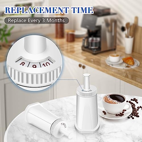 Image of Replacement Water Filter for Breville Barista Touch Espresso Machine BES880, Barista Pro BES878, Oracle Touch BES990, Oracle BES980 & Dual Boiler BES920 Bambino ClaroSwiss Sage, 2 Pack, BES008WHT0NUC1
