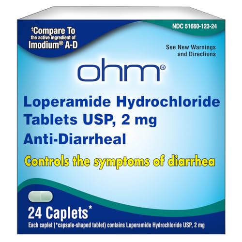 Ohm Loperamide Hydrochloride 2mg Caplets (24 Count)