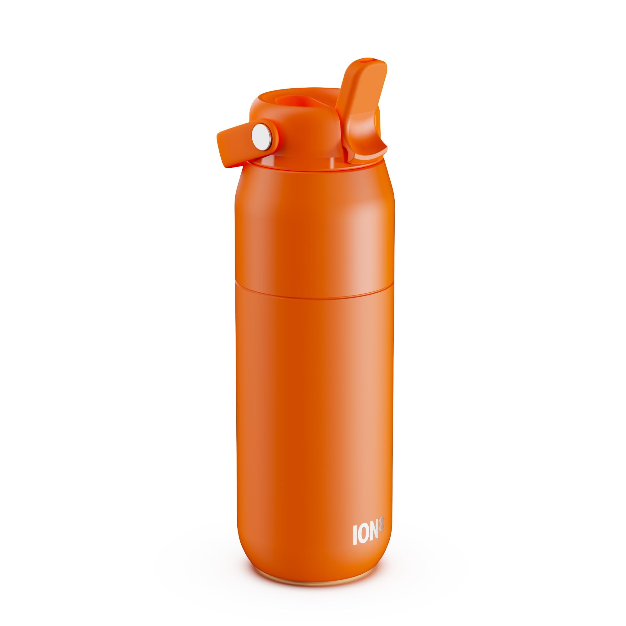 ION8 Primo Urban Insulated Water Bottle 540 ml (18 oz) – Leakproof Stainless Steel Bottle with Straw Lid, Fast Flow, Vacuum Insulated Cold Drinks, Cup Holder Friendly, Dishwasher Safe, Orange — image 1