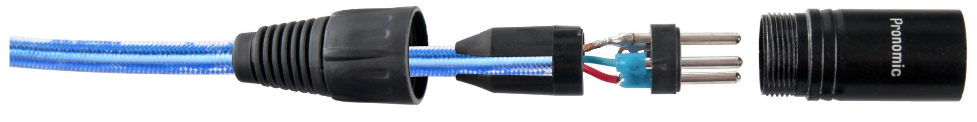 Pronomic Stage XFXM-Blue-10 Cable De Micrófono XLR 10 m Metallic Blue Set | Conectores: XLR hembra 3 polos ? XLR macho 3 polos, Longitud: 10m, Sección del conductor: 0, 226 mm², Cobre libre de oxígeno