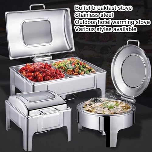 Juego de platos de buffet con cubiertas transparentes, calentadores de alimentos para catering, fiestas y restaurantes, para eventos y reuniones