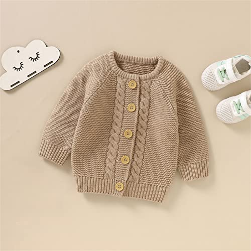 Baby Boys Girls Cable Knit Cardigan Sweater Toddler Long Sleeve Button Knit Cardigan Fall Winter Clothes3