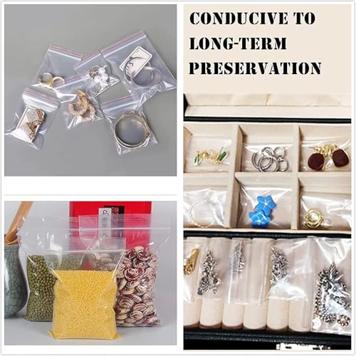 Image of Success Stationery Zip Lock Bags 3 inchx4 inch 200 Pcs - Reusable Transparent Ziplock Pouch for Medicine, Fridge Food Storage, Jewellery & Travel - Thick Resealable Zipper Cover