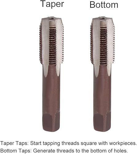 Miniatura 17 de uxcell Métrico M16 Rosca 1.5 paso 4 flautas rectas H2 herramienta de aleación de acero inferior y tornillo cónico juego de roscas para reparar 1 par