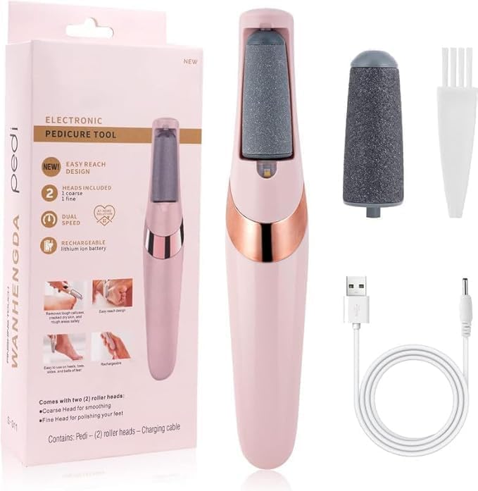 Gizmotrix Smooth Pedicure Wand, Electric Foot Callus Remover Rechargeable Pedicure Tool Callus Remover for Feet Electronic Foot File Pedicure Kits, Pedi Feet Care for Removes Dry Hard & Dead Skin Ideal Gift-image-16