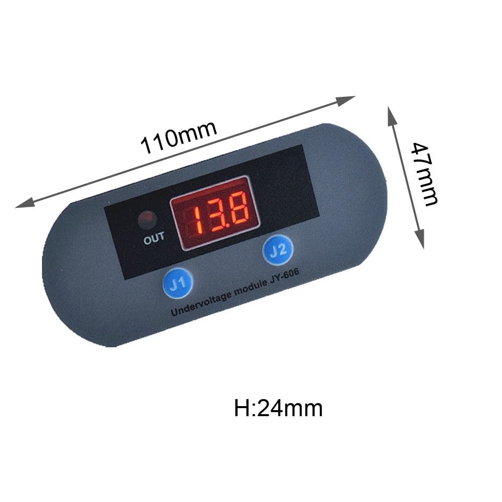 Scheda Protezione Controller Carica Batteria CC 12V,Controller Sottotensione 20A Protezione Tensione Batteria Monitor Scaricamento Eccessivo Batteria con Pannello Montaggio
