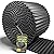 Corrugated Metal Garden Edging, Landscape Edging Border, 6 "×40 Ft Corrugated Metal Fence for Garden, Flower Bed, Lawn and Landscape Edging (Black)