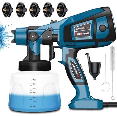 Vizgifin 800W Electric Paint Sprayer with 5 Nozzles Cover