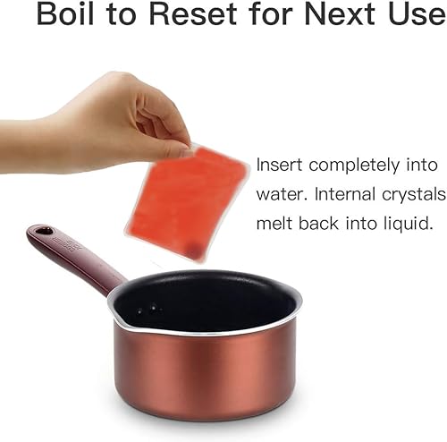 Miniatura 3 de Paquete de calor reutilizable de 4 piezas, calentadores de manos con clic, calentadores de manos de gel, lindo calor de larga duración para