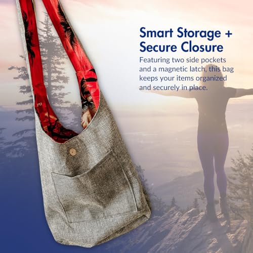 Sling Shoulder Bag for Women, Lightweight Durable Crossbody Purse, Large Hobo Handbag, Eco-Conscious Cloth Bag4