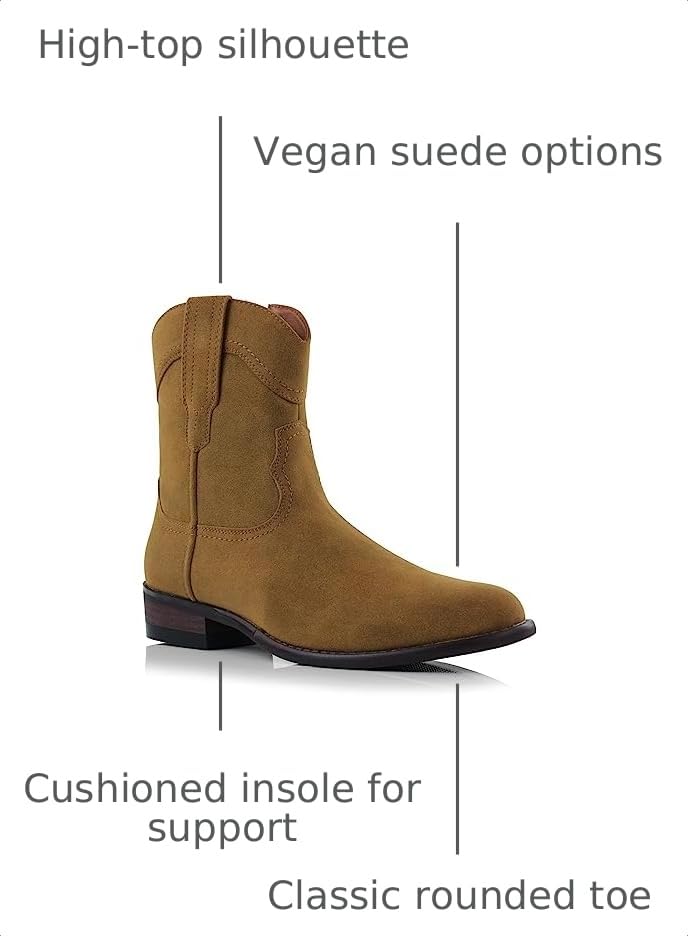 Image of Ferro Aldo Men's Western Boot Collection | Casual & Dress Ankle Boots in Cowboy, Chelsea, & Biker Styles for Men
