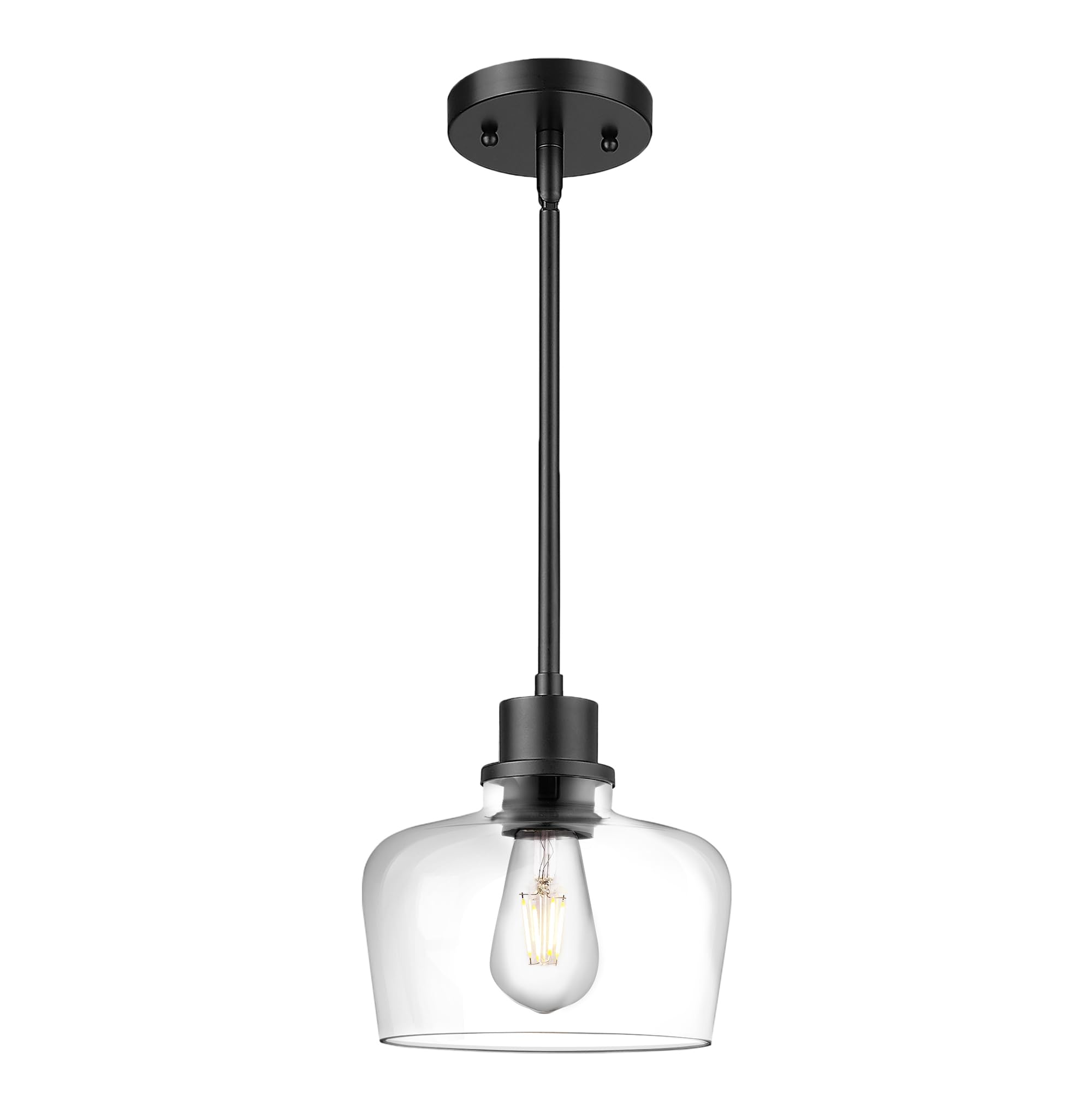 Emak Modern Black Pendant Lights, 8 Inch Kitchen Pendant Lighting
